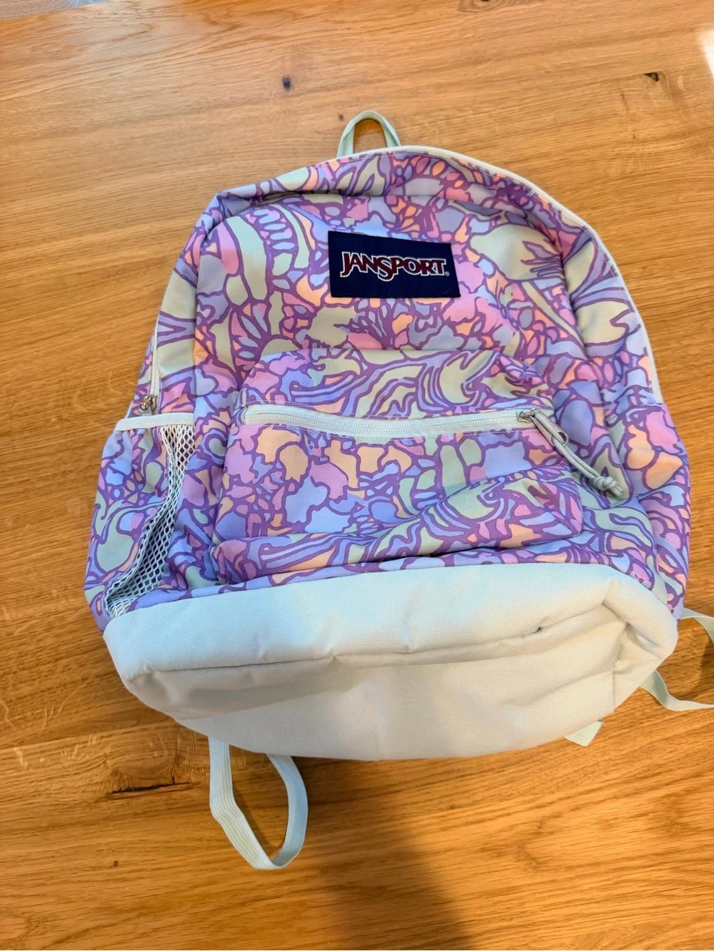 Jansport Pastel Abstract Backpack in Lavender, Pink & Cream